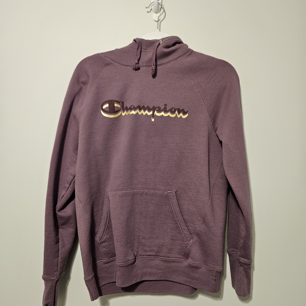 Champion Mauve/Purple Hoodie With Gold Accent Logo - MEDIUM
